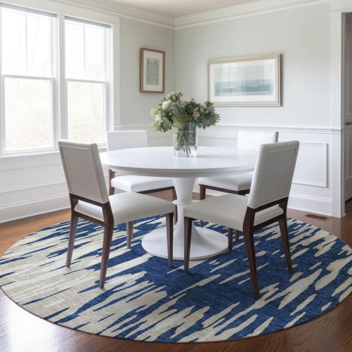 Addison Chantille ACN945-Navy 8 ft. X 8 ft. Round Rug