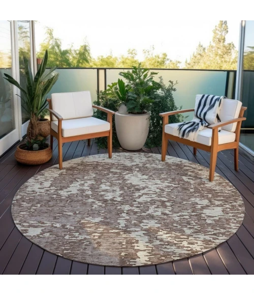 Addison Chantille ACN946-Brown 8 ft. X 8 ft. Round Rug