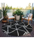 Addison Chantille ACN948-Black 8 ft. X 8 ft. Round Rug