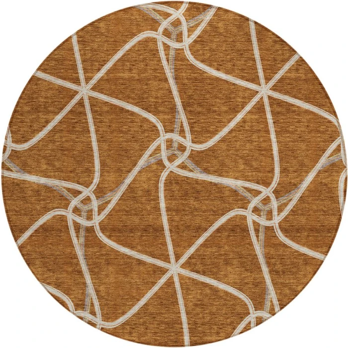 Addison Chantille ACN948-Paprika 8 ft. X 8 ft. Round Rug