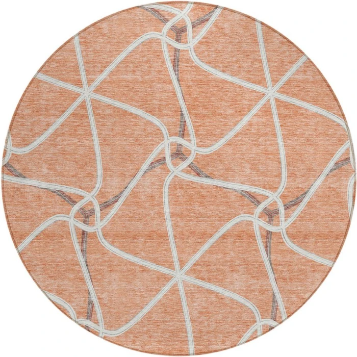 Addison Chantille ACN948-Salmon 8 ft. X 8 ft. Round Rug