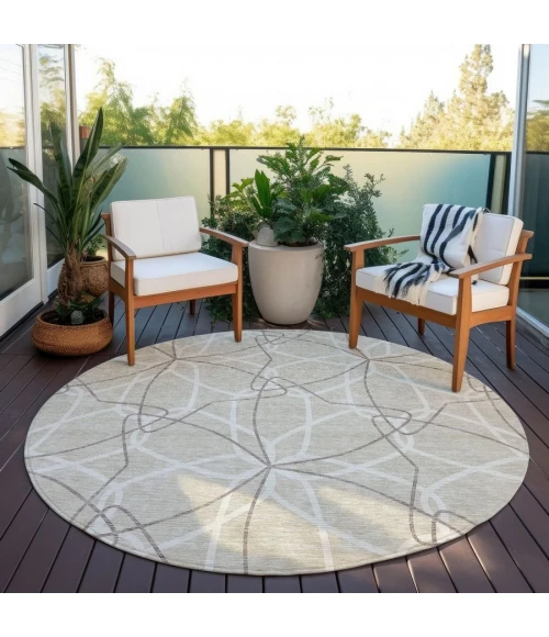 Addison Chantille ACN950-Beige 8 ft. X 8 ft. Round Rug