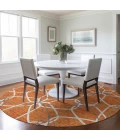 Addison Chantille ACN950-Orange 8 ft. X 8 ft. Round Rug