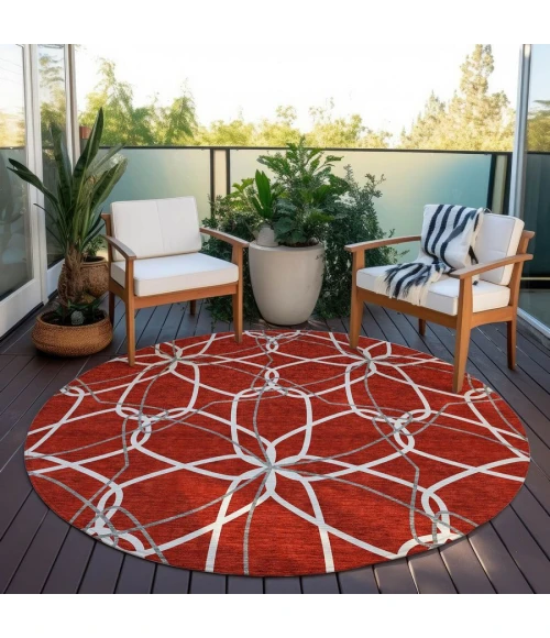 Addison Chantille ACN950-Red 8 ft. X 8 ft. Round Rug