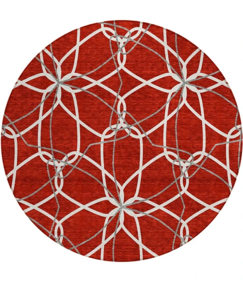 Addison Chantille ACN950-Red 8 ft. X 8 ft. Round Rug