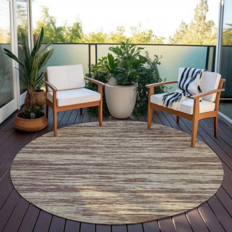 Addison Chantille ACN951-Brown 8 ft. X 8 ft. Round Rug