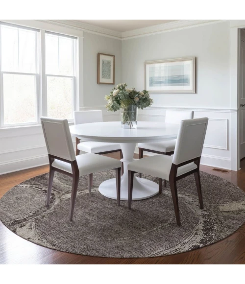 Addison Chantille ACN952-Chocolate 8 ft. X 8 ft. Round Rug