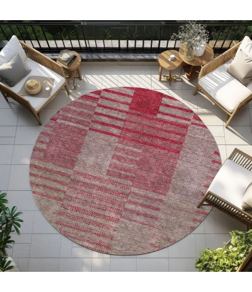 Addison Chantille ACN954-Garnet 8 ft. X 8 ft. Round Rug