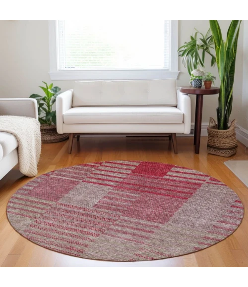 Addison Chantille ACN954-Garnet 8 ft. X 8 ft. Round Rug