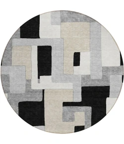 Addison Chantille ACN955-Black 8 ft. X 8 ft. Round Rug