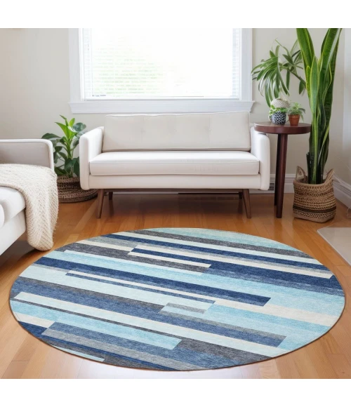 Addison Chantille ACN956-Blue 8 ft. X 8 ft. Round Rug