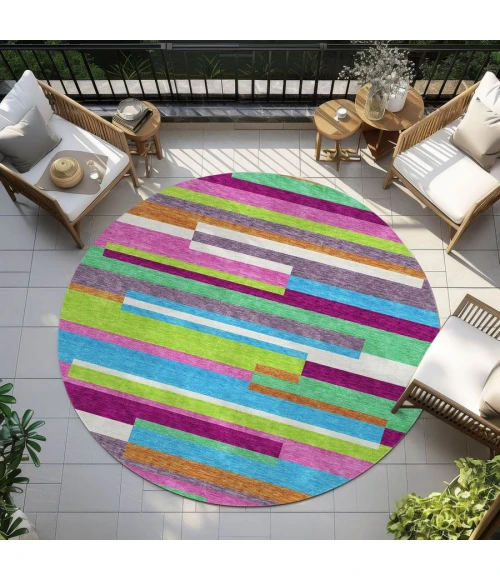 Addison Chantille ACN956-Lavender 8 ft. X 8 ft. Round Rug