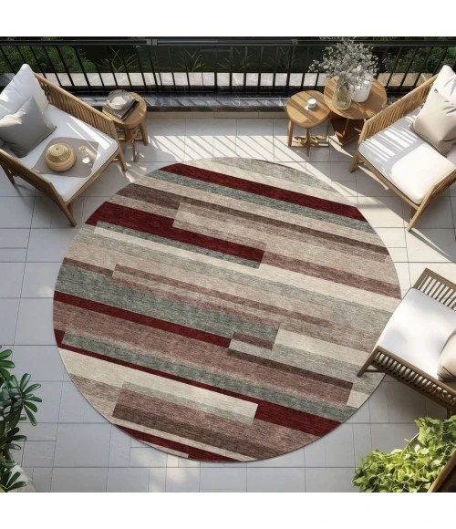 Addison Chantille ACN956-Merlot 8 ft. X 8 ft. Round Rug