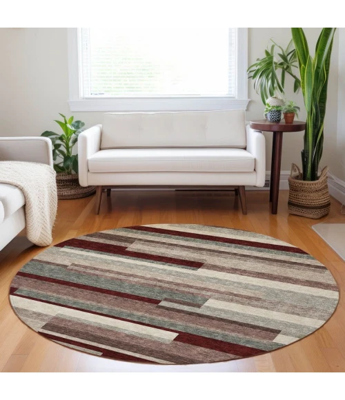 Addison Chantille ACN956-Merlot 8 ft. X 8 ft. Round Rug