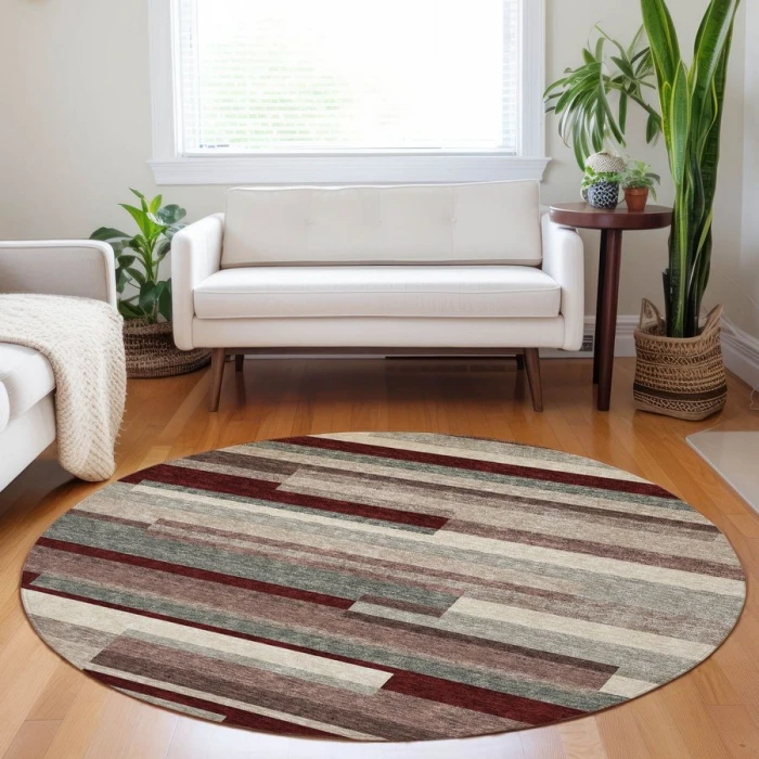 Addison Chantille ACN956-Merlot 8 ft. X 8 ft. Round Rug