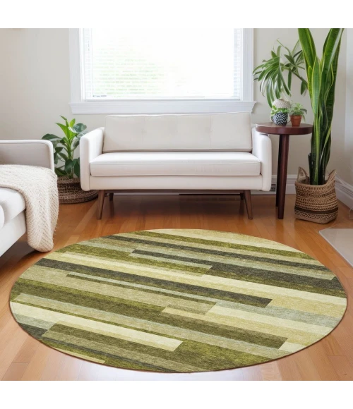 Addison Chantille ACN956-Olive 8 ft. X 8 ft. Round Rug