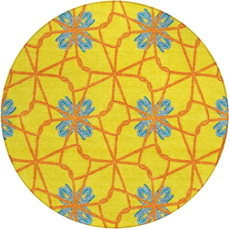 Addison Chantille ACN958-Yellow 8 ft. X 8 ft. Round Rug