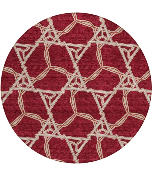 Addison Chantille ACN959-Burgundy 8 ft. X 8 ft. Round Rug