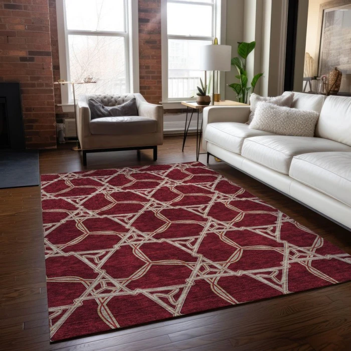 Addison Chantille ACN959-Burgundy 9 ft. X 12 ft. Rectangle Rug