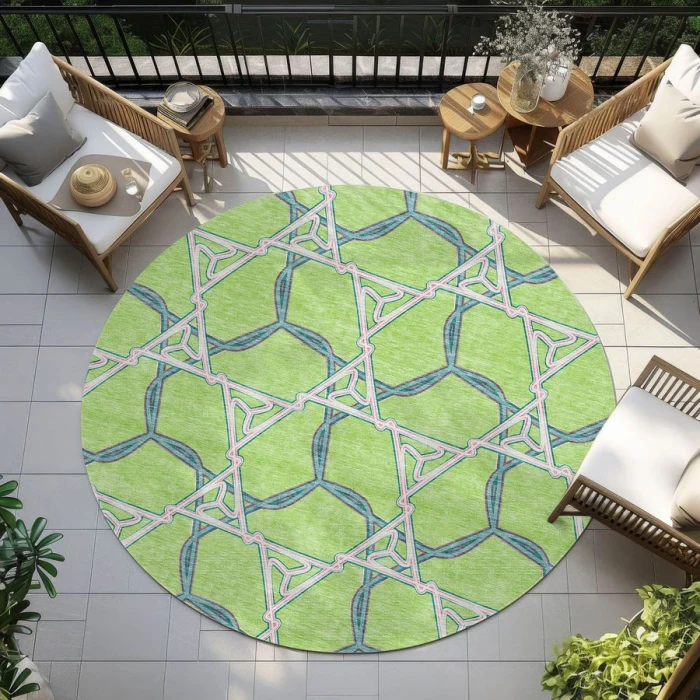 Addison Chantille ACN959-Lime 8 ft. X 8 ft. Round Rug