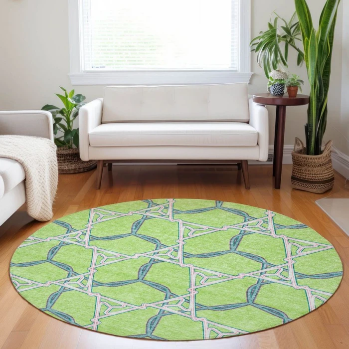 Addison Chantille ACN959-Lime 8 ft. X 8 ft. Round Rug