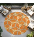 Addison Chantille ACN959-Orange 8 ft. X 8 ft. Round Rug