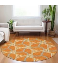 Addison Chantille ACN959-Orange 8 ft. X 8 ft. Round Rug