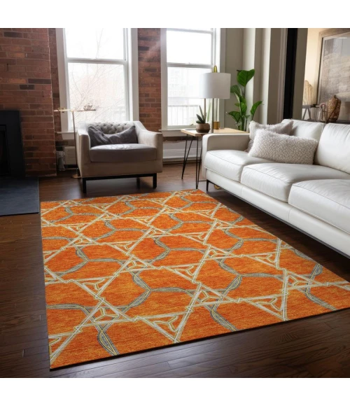Addison Chantille ACN959-Orange 5 ft. X 7 ft. 6 in. Rectangle Rug