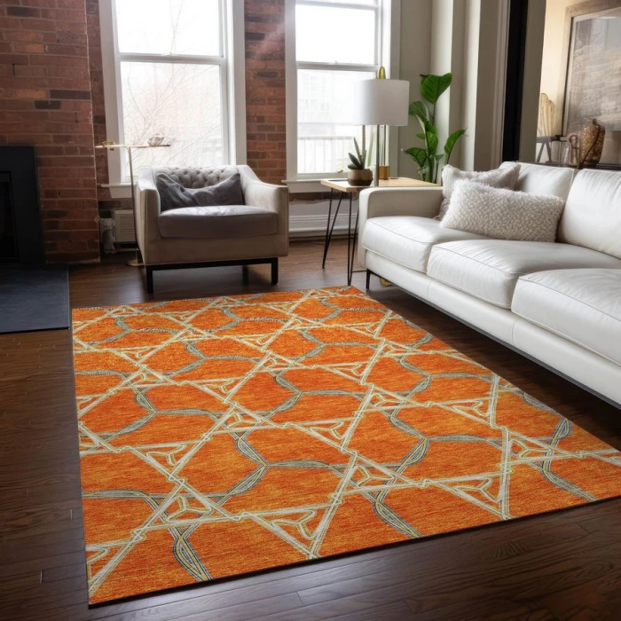 Addison Chantille ACN959-Orange 5 ft. X 7 ft. 6 in. Rectangle Rug