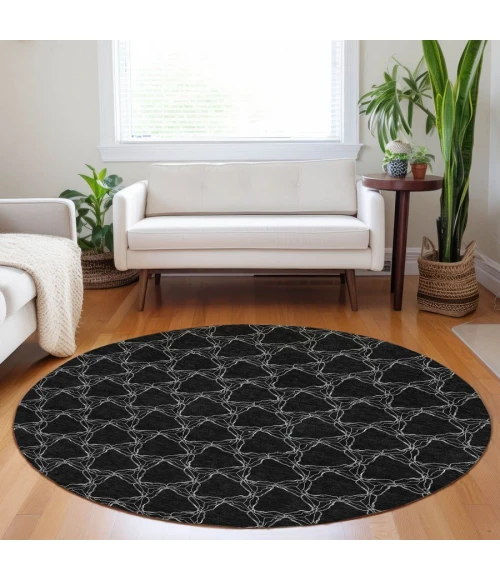 Addison Chantille ACN960-Black 8 ft. X 8 ft. Round Rug