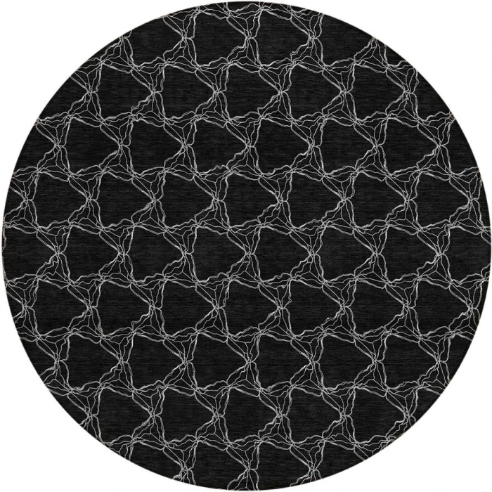 Addison Chantille ACN960-Black 8 ft. X 8 ft. Round Rug