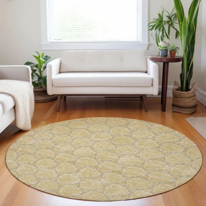 Addison Chantille ACN960-Wheat 8 ft. X 8 ft. Round Rug