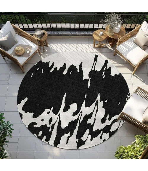 Addison Chantille ACN961-Black 8 ft. X 8 ft. Round Rug