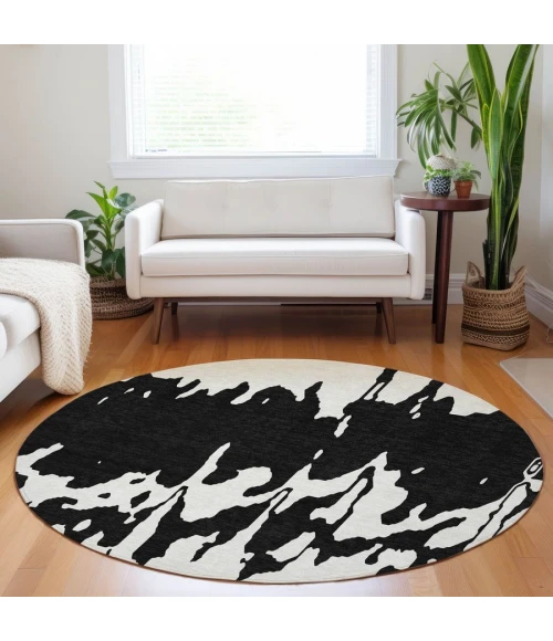 Addison Chantille ACN961-Black 8 ft. X 8 ft. Round Rug