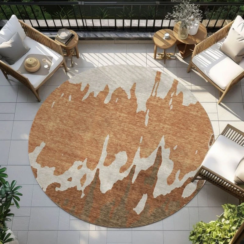 Addison Chantille ACN961-Paprika 8 ft. X 8 ft. Round Rug