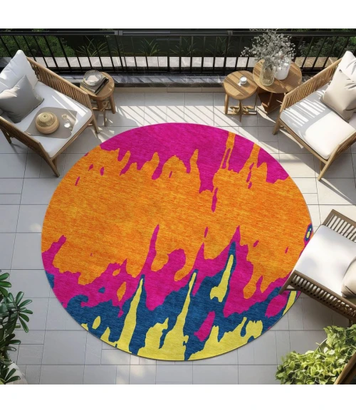 Addison Chantille ACN961-Pink 8 ft. X 8 ft. Round Rug