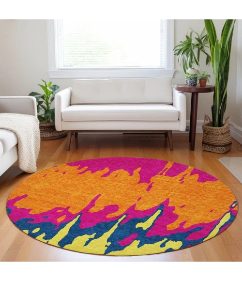 Addison Chantille ACN961-Pink 8 ft. X 8 ft. Round Rug