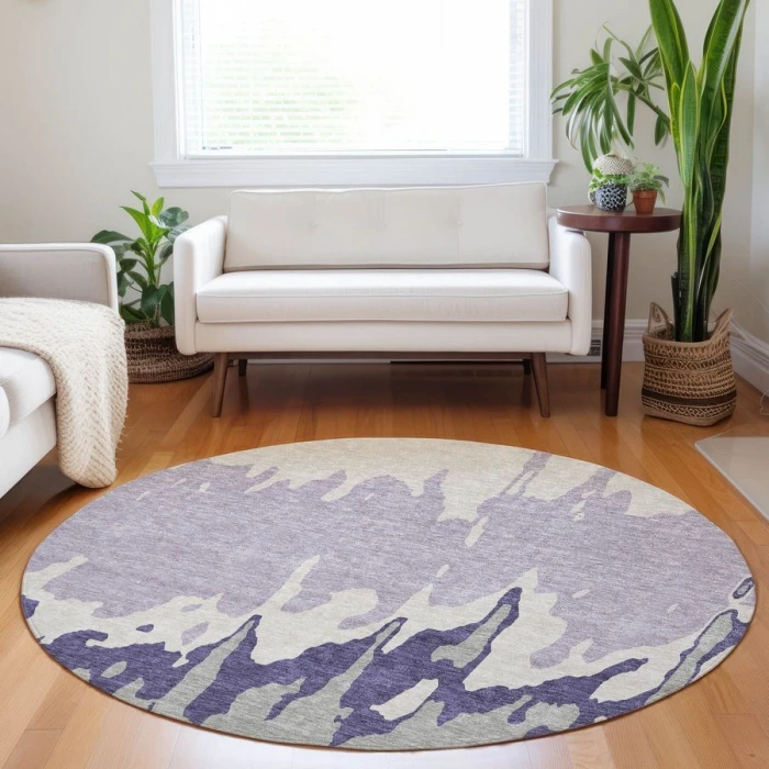 Addison Chantille ACN961-Purple 8 ft. X 8 ft. Round Rug