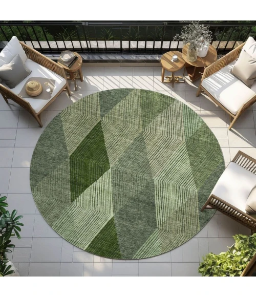 Addison Chantille ACN962-Green 8 ft. X 8 ft. Round Rug