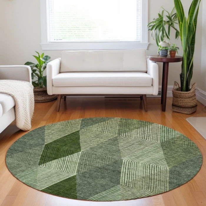 Addison Chantille ACN962-Green 8 ft. X 8 ft. Round Rug