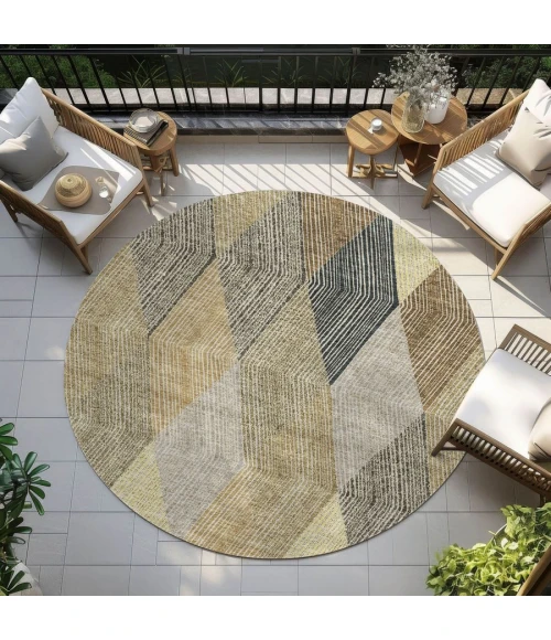 Addison Chantille ACN962-Mocha 8 ft. X 8 ft. Round Rug