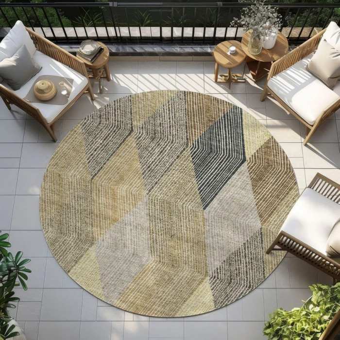 Addison Chantille ACN962-Mocha 8 ft. X 8 ft. Round Rug