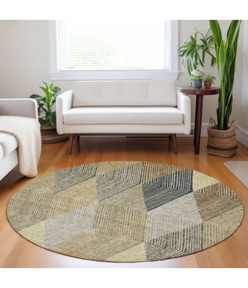 Addison Chantille ACN962-Mocha 8 ft. X 8 ft. Round Rug