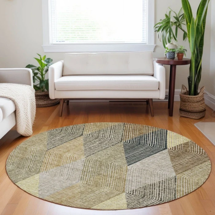 Addison Chantille ACN962-Mocha 8 ft. X 8 ft. Round Rug