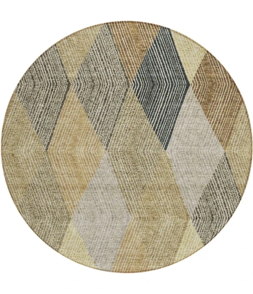 Addison Chantille ACN962-Mocha 8 ft. X 8 ft. Round Rug