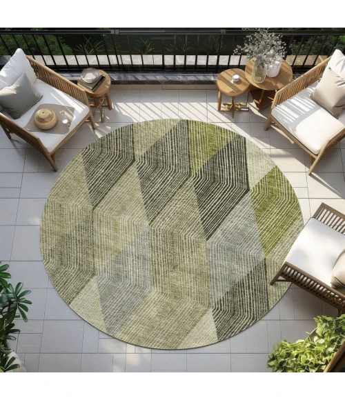 Addison Chantille ACN962-Olive 8 ft. X 8 ft. Round Rug