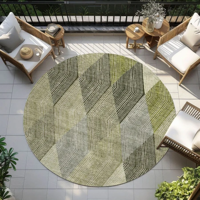 Addison Chantille ACN962-Olive 8 ft. X 8 ft. Round Rug