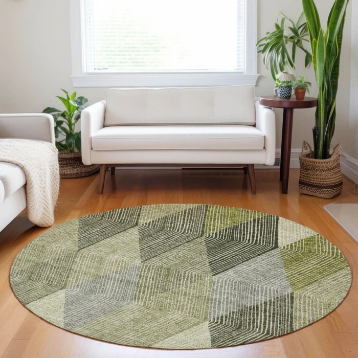 Addison Chantille ACN962-Olive 8 ft. X 8 ft. Round Rug