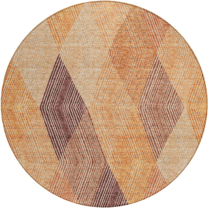 Addison Chantille ACN962-Orange 8 ft. X 8 ft. Round Rug
