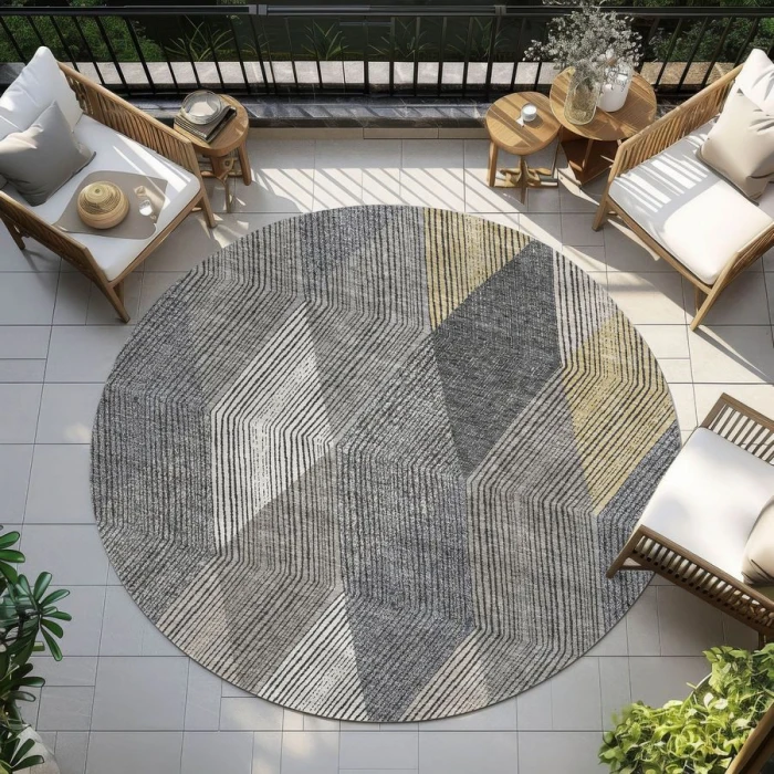 Addison Chantille ACN962-Pewter 8 ft. X 8 ft. Round Rug